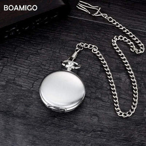 Planet Gates Pocket watches fashion mechanical hand wind skeleton watches  silver gift clock alloy case with chain
