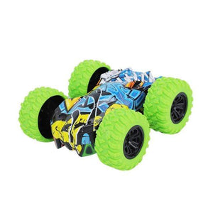 Planet Gates Poland / Green Friction Car Double-sided Graffiti Stunt Car 4wd Off-road Car Model Vehicle Children's Toy Die-casting Pull Back Racing Car