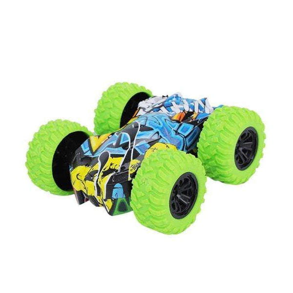 Planet Gates Poland / Green Friction Car Double-sided Graffiti Stunt Car 4wd Off-road Car Model Vehicle Children's Toy Die-casting Pull Back Racing Car
