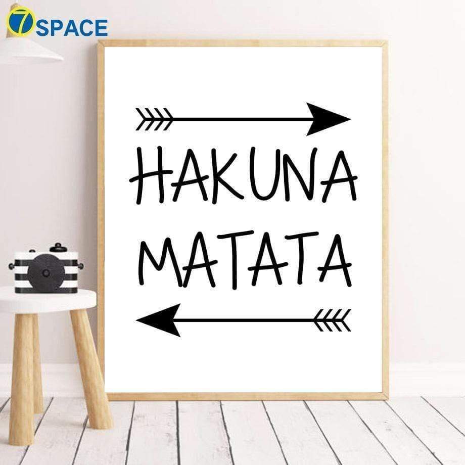 Planet Gates Polar Bear Hakuna Matata Quotes Nordic Poster Wall Art Canvas Painting Posters And Prints Wall Pictures For Baby Kids Room Decor