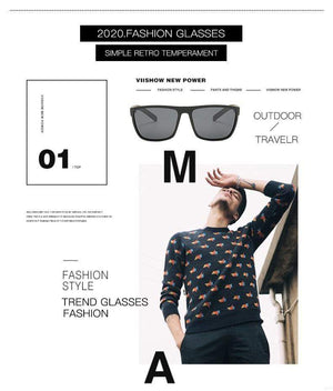 Planet Gates Polarized Sunglasses For Men Plastic Oculos de sol Men's Fashion Square Driving Eyewear Travel Sun Glass