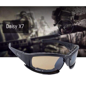 Planet Gates Polarized Sunglasses Military DAISY X7 Sun Glasses Tactical Hunting Night Vision Goggles With 4 Lens Original Shooting Eyewear