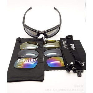 Planet Gates Polarized Sunglasses Military DAISY X7 Sun Glasses Tactical Hunting Night Vision Goggles With 4 Lens Original Shooting Eyewear