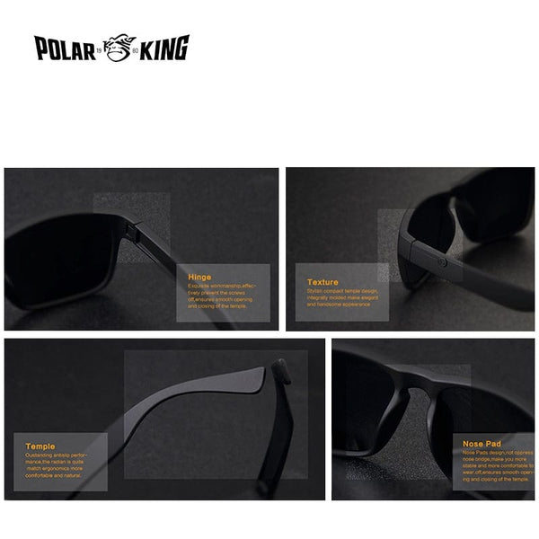 Planet Gates POLARKING Brand Polarized Sunglasses For Men Plastic Oculos de sol Men's Fashion Square Driving  Eyewear Travel Sun Glass