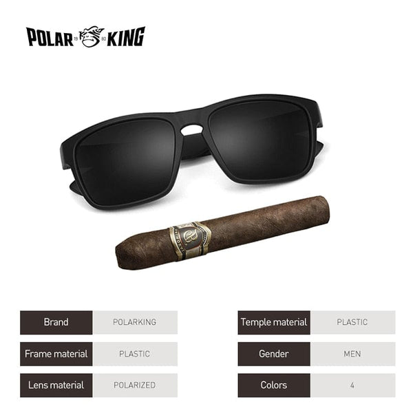 Planet Gates POLARKING Brand Polarized Sunglasses For Men Plastic Oculos de sol Men's Fashion Square Driving  Eyewear Travel Sun Glass