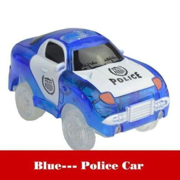 Planet Gates police car blue Magical Glowing Race Track Diecasts & Toy Vehicles Accessories Bridge Racing Track Boys Girls Toy For Children Gifts
