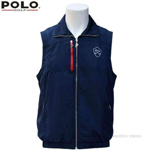 Planet Gates POLO Outdoor Clothes Men Spring Winter Warm Vest Plus Thick Velvet Golf Jacket for Men Waistcoat Windbreaker Vest Apparel