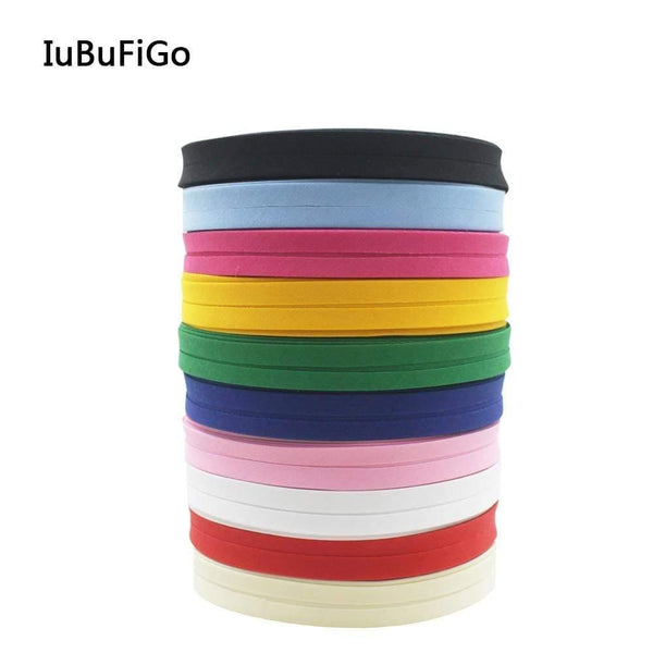 Planet Gates Polyester/Cotton 12mm T/C Bias Binding Tape For Sewing Fold Ribbon Solid Color For DIY Garment Trimming 180 Yards (mix Color Total 180y 12mm)