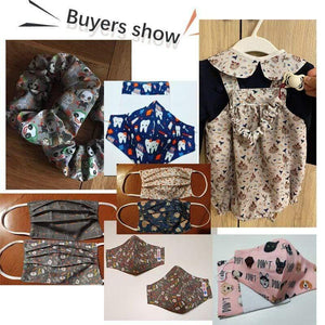 Planet Gates Polyester Cotton Fabric Facial Expression Printed Fabric Sewing Home Textile Cloth Garment Bag Material 45*145cm 80g/pc