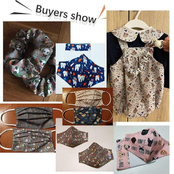 Planet Gates Polyester Cotton Fabric Facial Expression Printed Fabric Sewing Home Textile Cloth Garment Bag Material 45*145cm 80g/pc