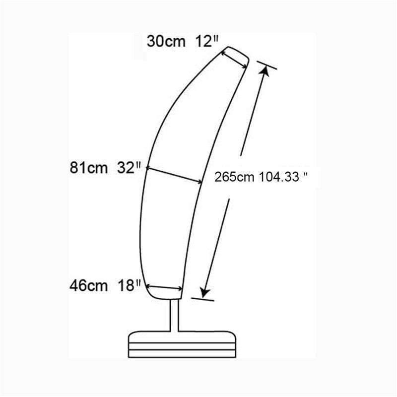 Planet Gates Polyester Outdoor Banana Umbrella Cover Garden Weatherproof Patio Cantilever Parasol Rain Cover Accessories Black