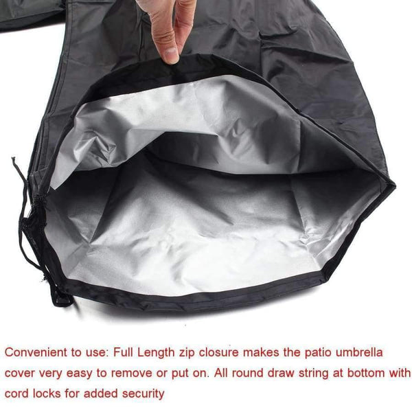 Planet Gates Polyester Outdoor Banana Umbrella Cover Garden Weatherproof Patio Cantilever Parasol Rain Cover Accessories Black