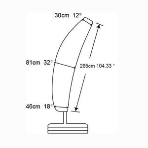 Planet Gates Polyester Outdoor Banana Umbrella Cover Garden Weatherproof Patio Cantilever Parasol Rain Cover Accessories Black