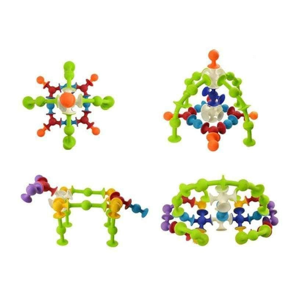 Planet Gates Pop Suckers Funny Silicone Block Soft Building Blocks Kids DIY Model Construction Toy For Children Boys Girls Christmas Gift