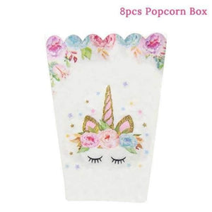 Planet Gates popcorn box 1 1pcs Unicorn Party Pink Tablecloths Kids Birthday Party Decorations Table Cover Baby Shower Unicornio Party Supplies