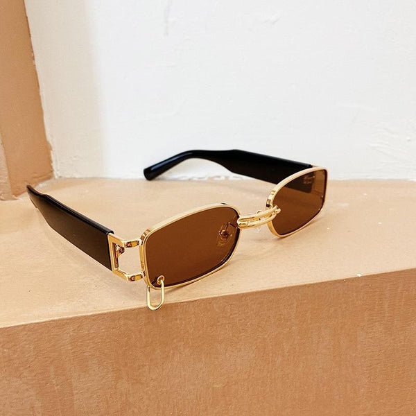 Planet Gates Popular Fashion Small Rectangle Women Luxury Sunglasses Brand Designer Vintage Punk Men Sun Glasses Shades UV400