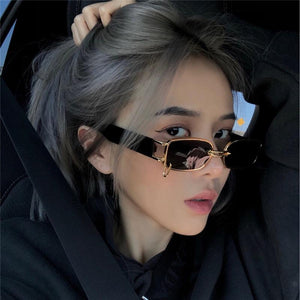 Planet Gates Popular Fashion Small Rectangle Women Luxury Sunglasses Brand Designer Vintage Punk Men Sun Glasses Shades UV400