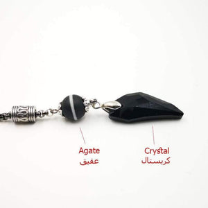 Planet Gates Popular style Black Crystal Muslim prayer beads 33 66 99Misbaha beads Islam Rosary Islamic gift