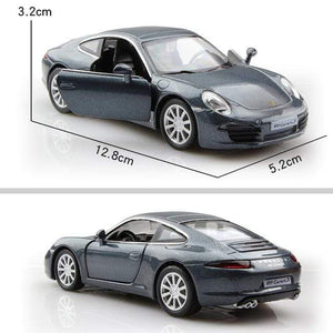 Planet Gates Porsche 911 Grey 1:36 Alloy Car Honda Acura Chevrolet Dodge Golf RMZ city Diecasts Toy Vehicles Simulation Exquisite Model 5 Inch Children Gifts