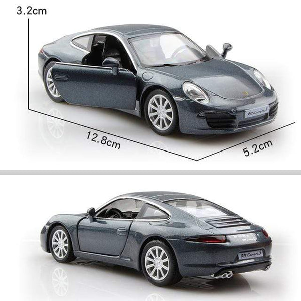 Planet Gates Porsche 911 Grey 1:36 Alloy Car Honda Acura Chevrolet Dodge Golf RMZ city Diecasts Toy Vehicles Simulation Exquisite Model 5 Inch Children Gifts