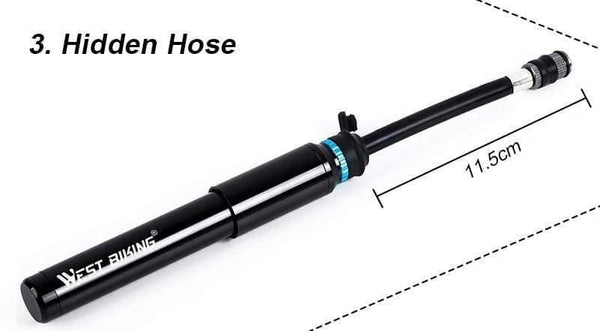 Planet Gates Portable Bicycle Pump 150PSI Presta/Schrader Road MTB Mountain Bike Pump Cycling Inflator Hand Pump For Bicycle