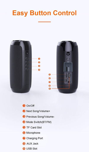 Planet Gates Portable Bluetooth Speaker Wireless Bass Subwoofer Waterproof Outdoor Speakers Boombox AUX TF USB Stereo Loudspeaker Music Box