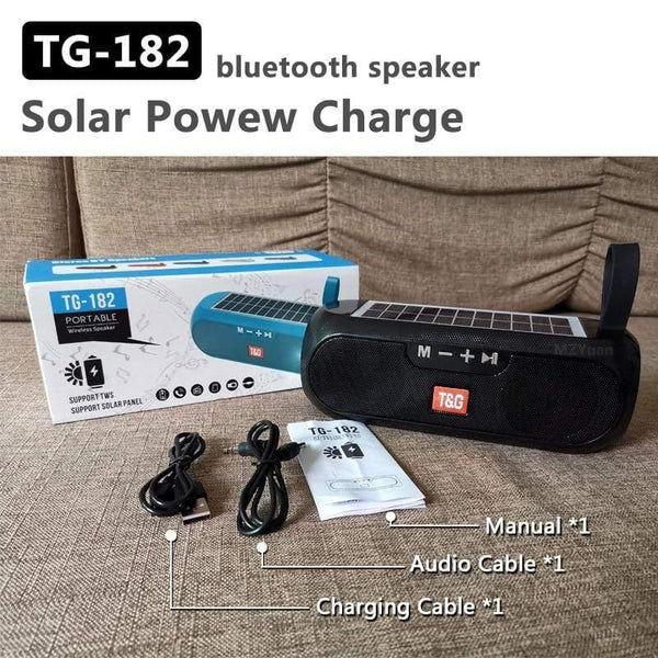 Planet Gates Portable Column WirelessBluetooth Bass Speaker Stereo Music Box Solar Power Bank Boombox Waterproof USB AUX FM Radio Super Bass