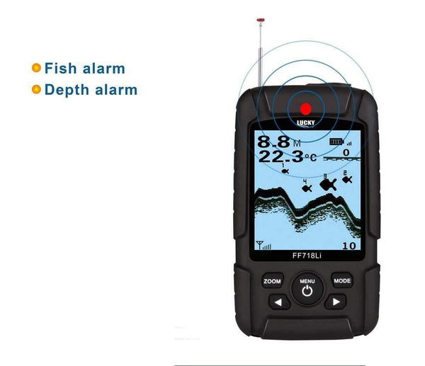 Planet Gates Portable Fish Finder Wireless 180m 90 degree Sonar Fishfinder multi-language 45m Fish Depth Alarm Echo Sounder