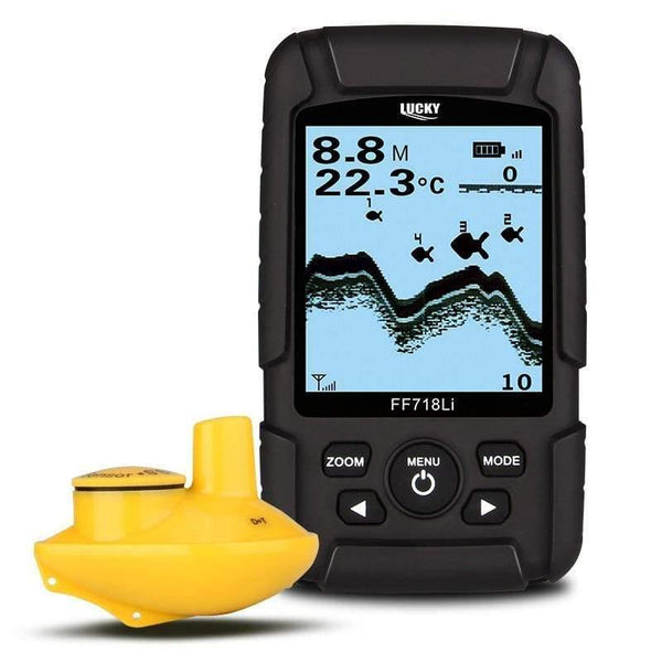 Planet Gates Portable Fish Finder Wireless 180m 90 degree Sonar Fishfinder multi-language 45m Fish Depth Alarm Echo Sounder