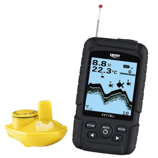 Planet Gates Portable Fish Finder Wireless 180m 90 degree Sonar Fishfinder multi-language 45m Fish Depth Alarm Echo Sounder