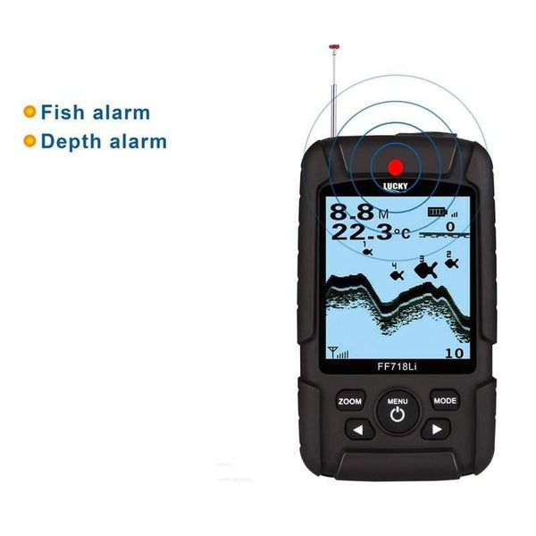 Planet Gates Portable Fish Finder Wireless 180m 90 degree Sonar Fishfinder multi-language 45m Fish Depth Alarm Echo Sounder