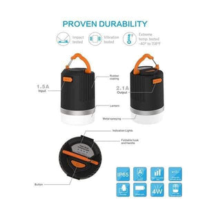 Planet Gates Portable Lantern Outdoor Camping Light 440 Lumens Multifunction USB Rechargeable LED Light With 10400mAh Power Bank