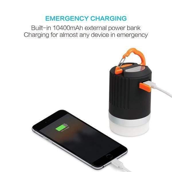 Planet Gates Portable Lantern Outdoor Camping Light 440 Lumens Multifunction USB Rechargeable LED Light With 10400mAh Power Bank