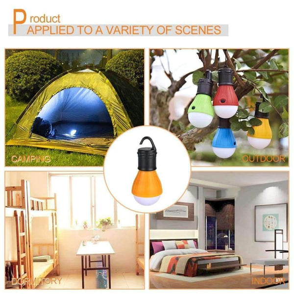 Planet Gates Portable LED Camping Lantern Waterproof AAA Battery Powered LED Diode Tent Lamp Outdoor Hiking Emergency Light Bulb