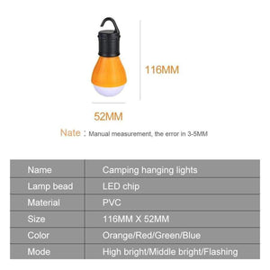 Planet Gates Portable LED Camping Lantern Waterproof AAA Battery Powered LED Diode Tent Lamp Outdoor Hiking Emergency Light Bulb