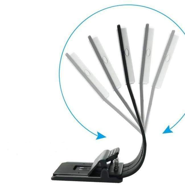 Planet Gates Portable LED Reading Compact Book Light With Detachable Flexible Clip-on LED Lamp USB Rechargeable  Detachable Clip Read Lamp