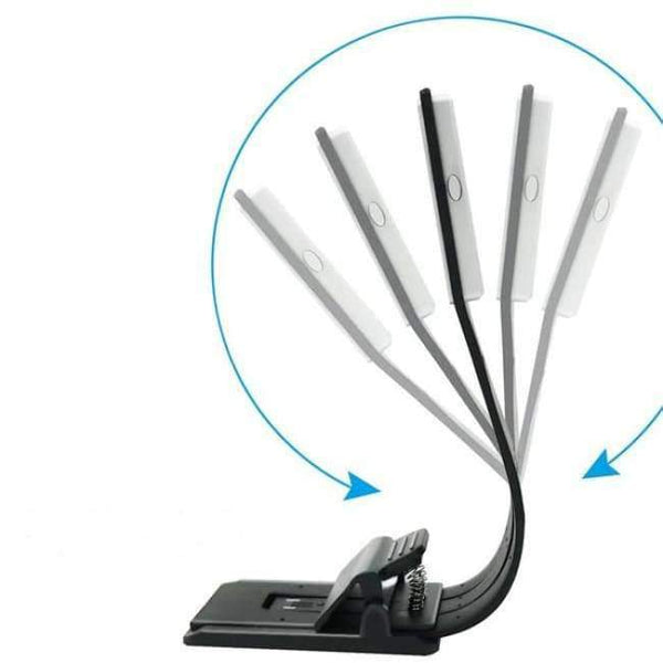 Planet Gates Portable LED Reading Compact Book Light With Detachable Flexible Clip-on LED Lamp USB Rechargeable  Detachable Clip Read Lamp