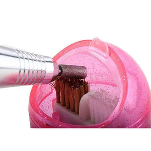 Planet Gates Portable Manicure Nail Art Drill Bit Cleaning Brush Box Nail Art Tools F0307