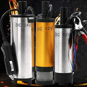 Planet Gates Portable Mini 12V 24V DC Electric Submersible Pump For Pumping Diesel Oil Water Aluminum Alloy Shell 12L/min Fuel Transfer Pump