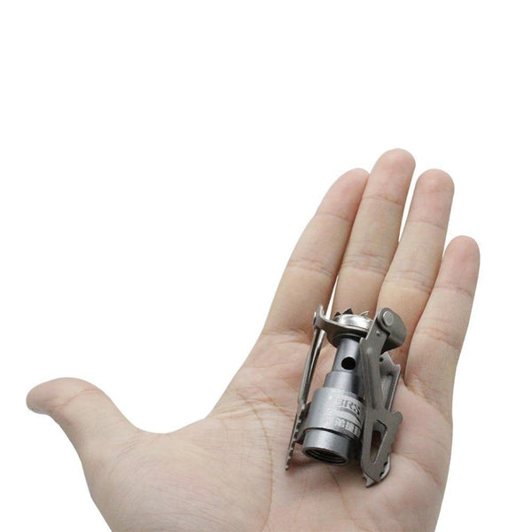 Planet Gates Portable Mini Camping Titanium Stove Outdoor Gas Stove Survival Furnace Stove Pocket Picnic Cooking Gas Burner brs-3000t