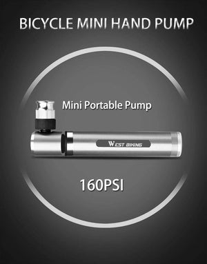 Planet Gates Portable Mini Pump for Bicycle Pump Bike Hand Inflator Schrader Presta Valve Adapter Cycling Tire Needle Air Hose