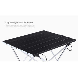 Planet Gates Portable Outdoor BBQ Camping Picnic Aluminum Alloy Folding Table Portable Lightweight Rain-Proof Mini Rectangle Table