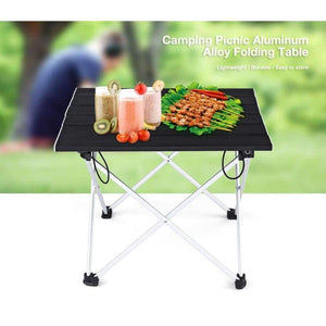 Portable Outdoor Bbq Camping Picnic Aluminum Alloy Folding Table Portable Lightweight Rain-Proof Mini Rectangle Table