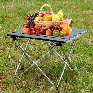 Planet Gates Portable Outdoor BBQ Camping Picnic Aluminum Alloy Folding Table Portable Lightweight Rain-Proof Mini Rectangle Table