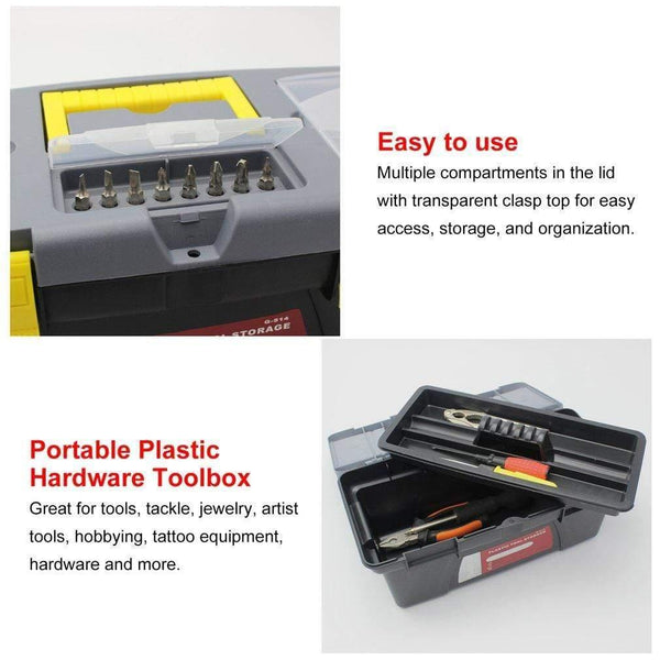 Portable S/M/L Size Plastic Hardware Toolbox Household Multifunction Maintenance Toolbox Car Storage Box Anti-fall Box