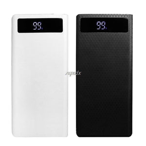 Planet Gates Portable Slim Dual USB LED Light 8x 18650 Battery DIY Power Bank Box Holder Case For Mobile Phone Z07 Drop ship