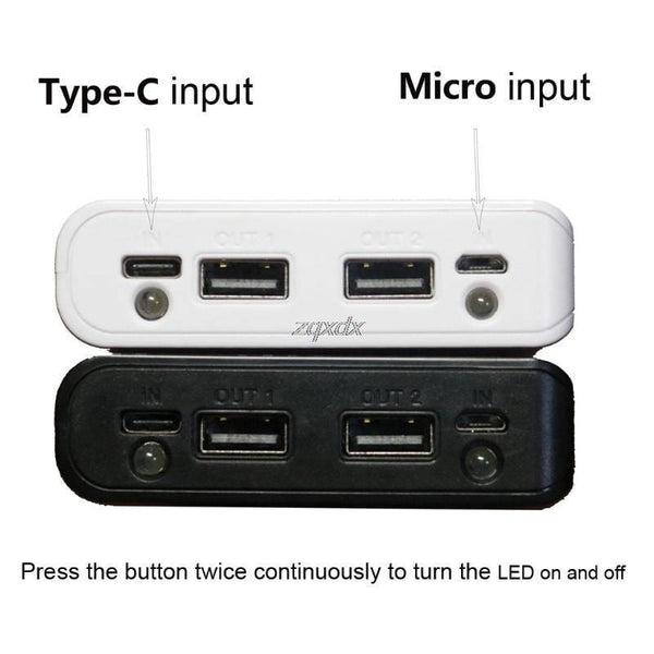 Planet Gates Portable Slim Dual USB LED Light 8x 18650 Battery DIY Power Bank Box Holder Case For Mobile Phone Z07 Drop ship