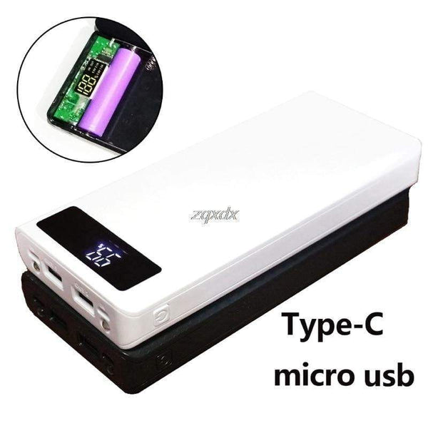 Planet Gates Portable Slim Dual USB LED Light 8x 18650 Battery DIY Power Bank Box Holder Case For Mobile Phone Z07 Drop ship