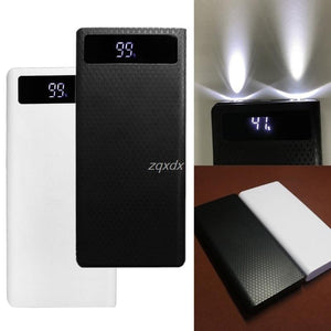 Planet Gates Portable Slim Dual USB LED Light 8x 18650 Battery DIY Power Bank Box Holder Case For Mobile Phone Z07 Drop ship