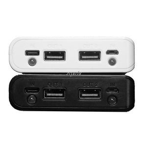 Planet Gates Portable Slim Dual USB LED Light 8x 18650 Battery DIY Power Bank Box Holder Case For Mobile Phone Z07 Drop ship